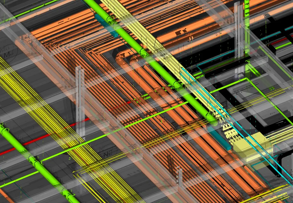 Dense MEP coordination from point cloud data